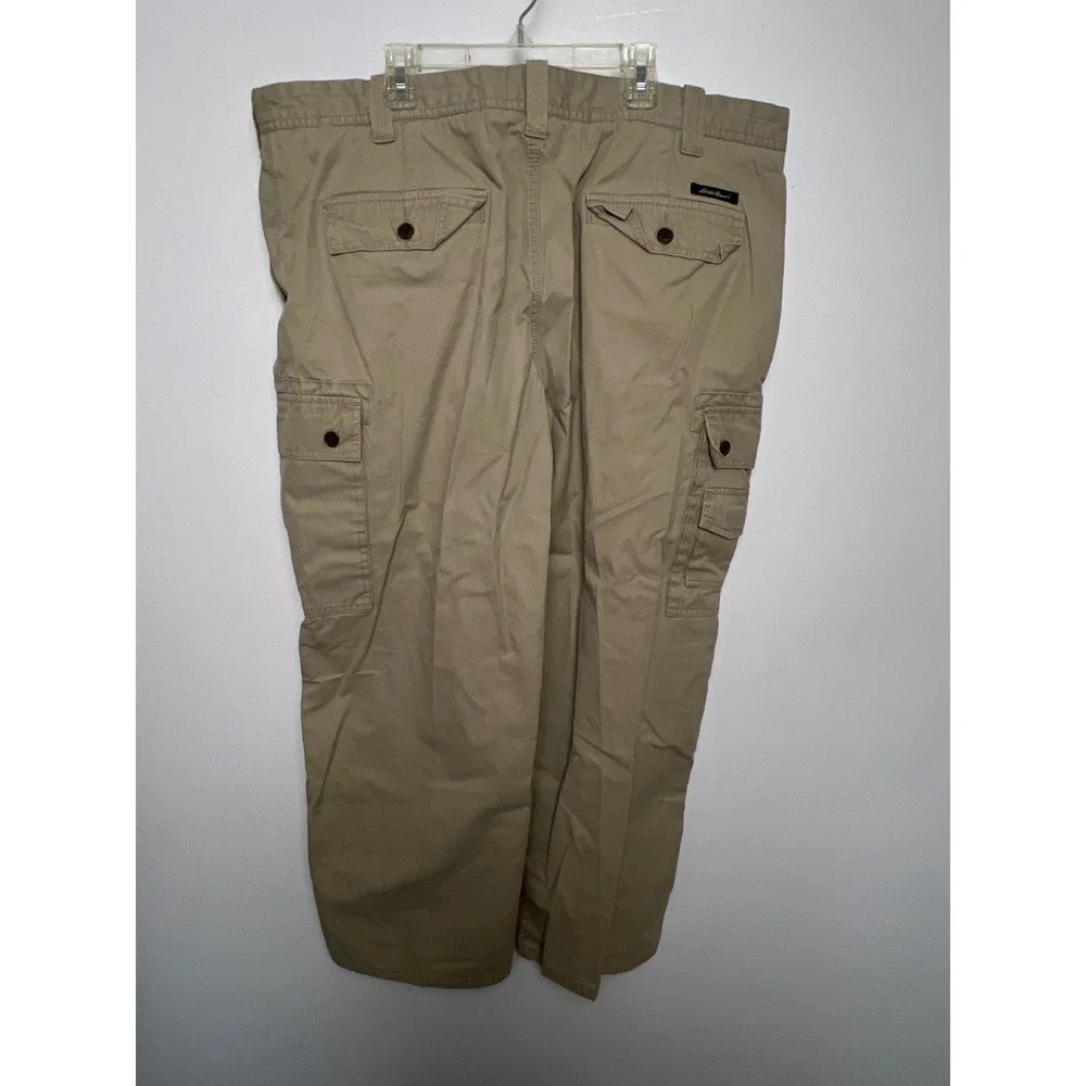 Eddie Bauer Mens Relaxed Fit‎ Cargo Pants Khaki 40x32 Classic Utility Workwear